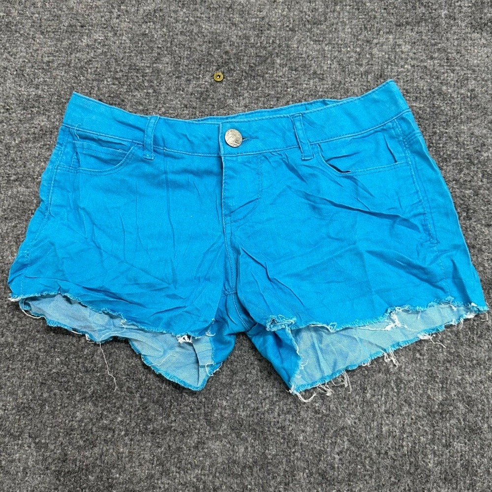 Celebrity Pink Shorts Womens Size 3 Blue Denim Cut Off Frayed Hem Casual Summer